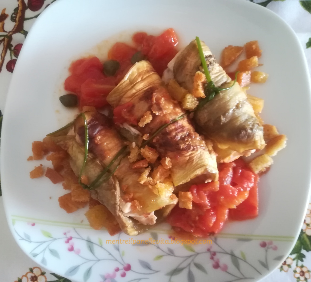 Involtini di melanzane e pesce spada