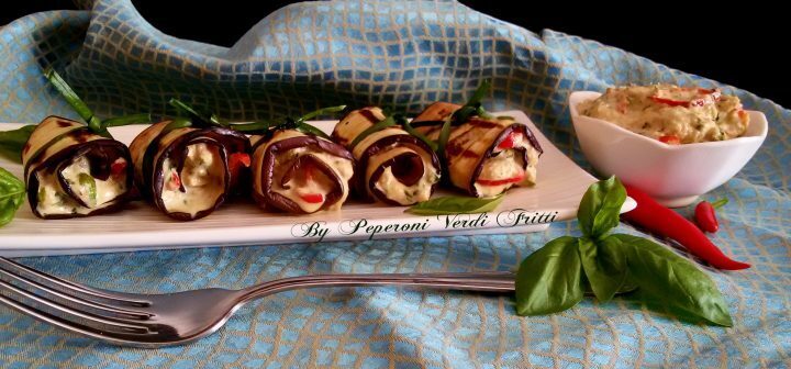 Involtini di melanzane grigliate con tonno e maionese