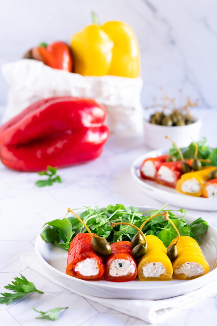 Involtini di peperoni con tonno e ricotta