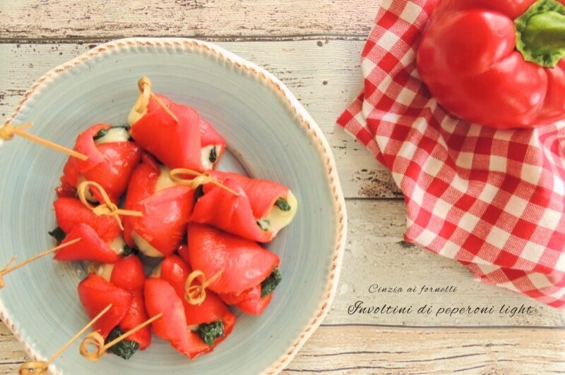 Involtini di peperoni rossi light