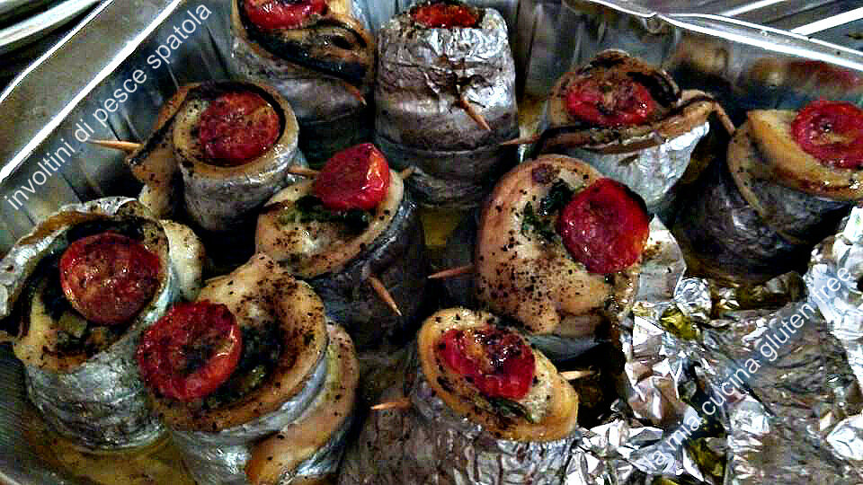 Involtini di pesce spatola al forno
