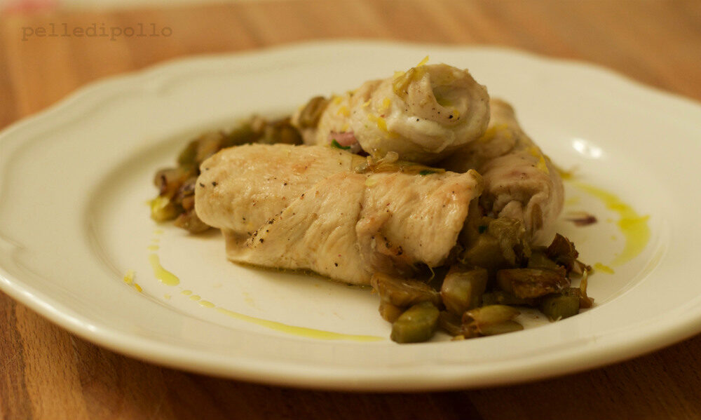 Involtini di pollo ai carciofi