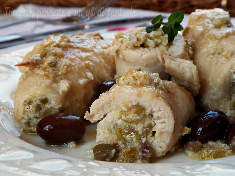 Involtini di pollo con crema di olive