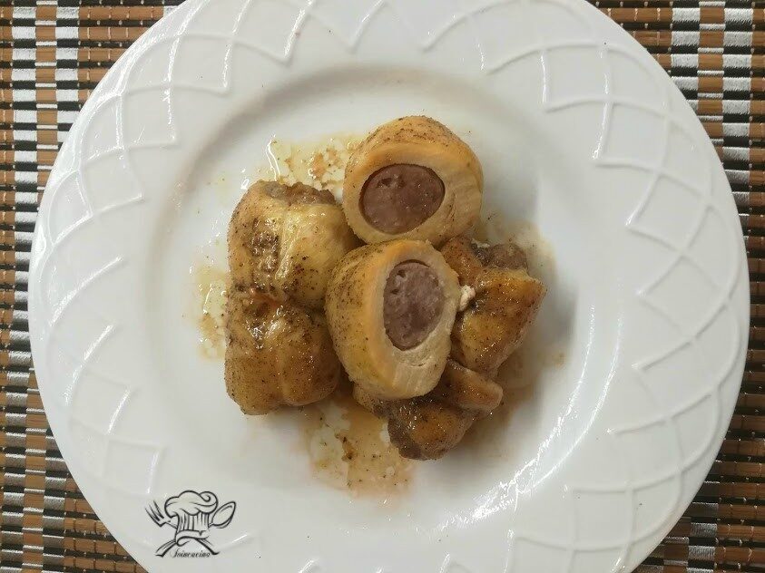 Involtini di pollo con salsiccia