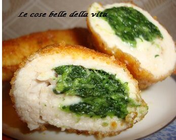 Involtini di pollo con spinaci e mozzarella