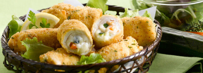 Involtini di pollo con verdure croccanti