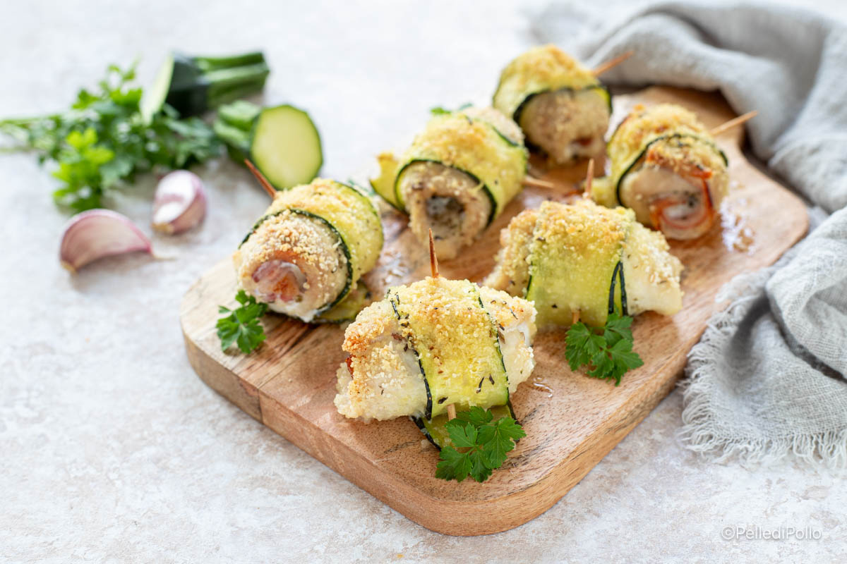 Involtini di pollo e zucchine
