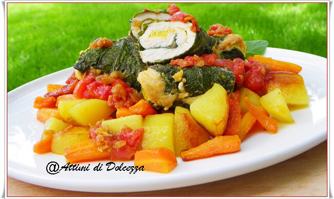 Involtini di pollo in foglie di salvia