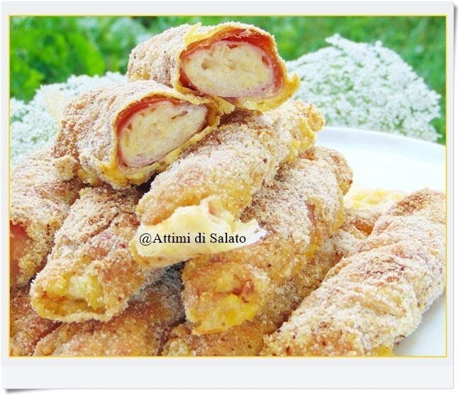 Involtini di prosciutto cotto e mozzarella