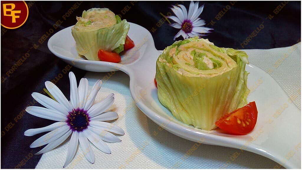 Involtini di radicchio bianco ripieni