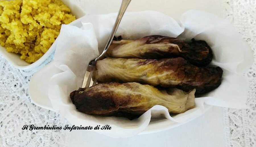 Involtini di radicchio con quinoa e taleggio