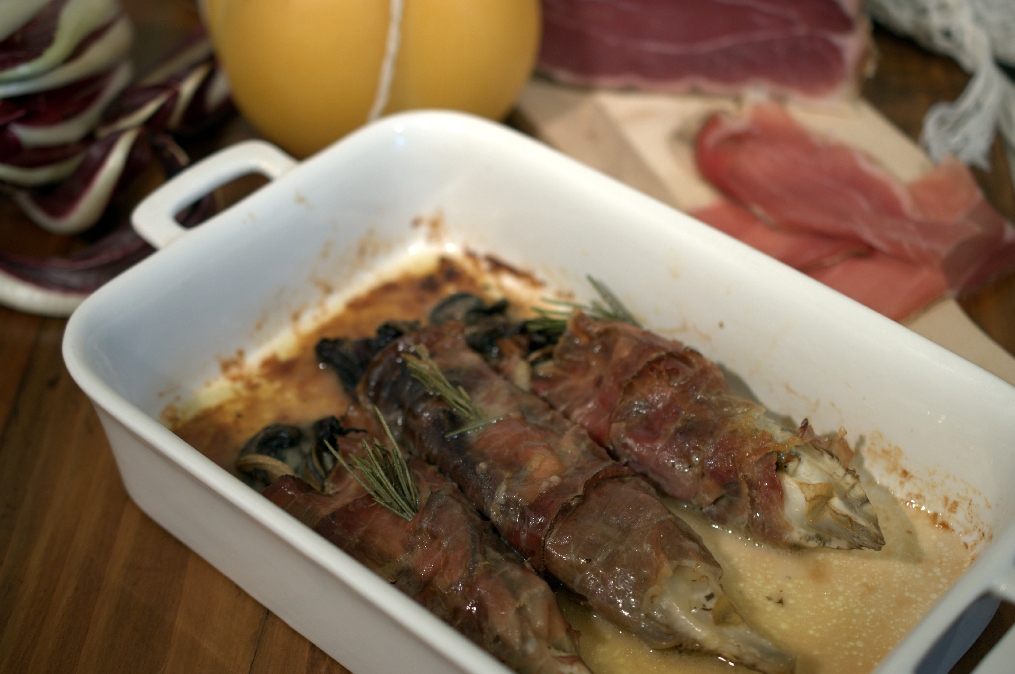 Involtini di radicchio e speck