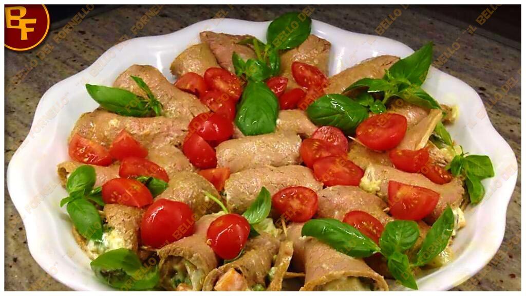 Involtini di rosbif con insalata russa