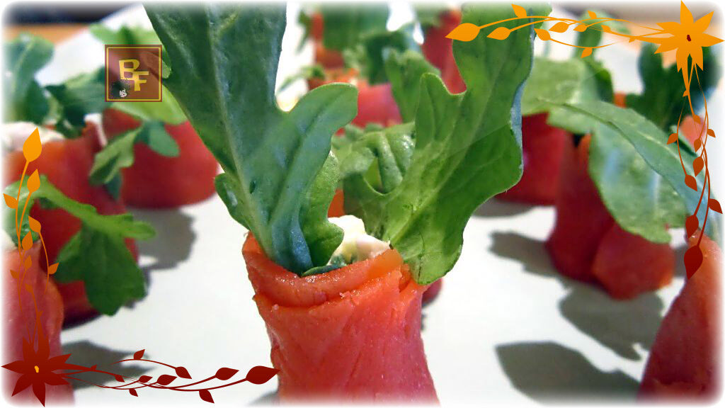Involtini di salmone al formaggio cremoso