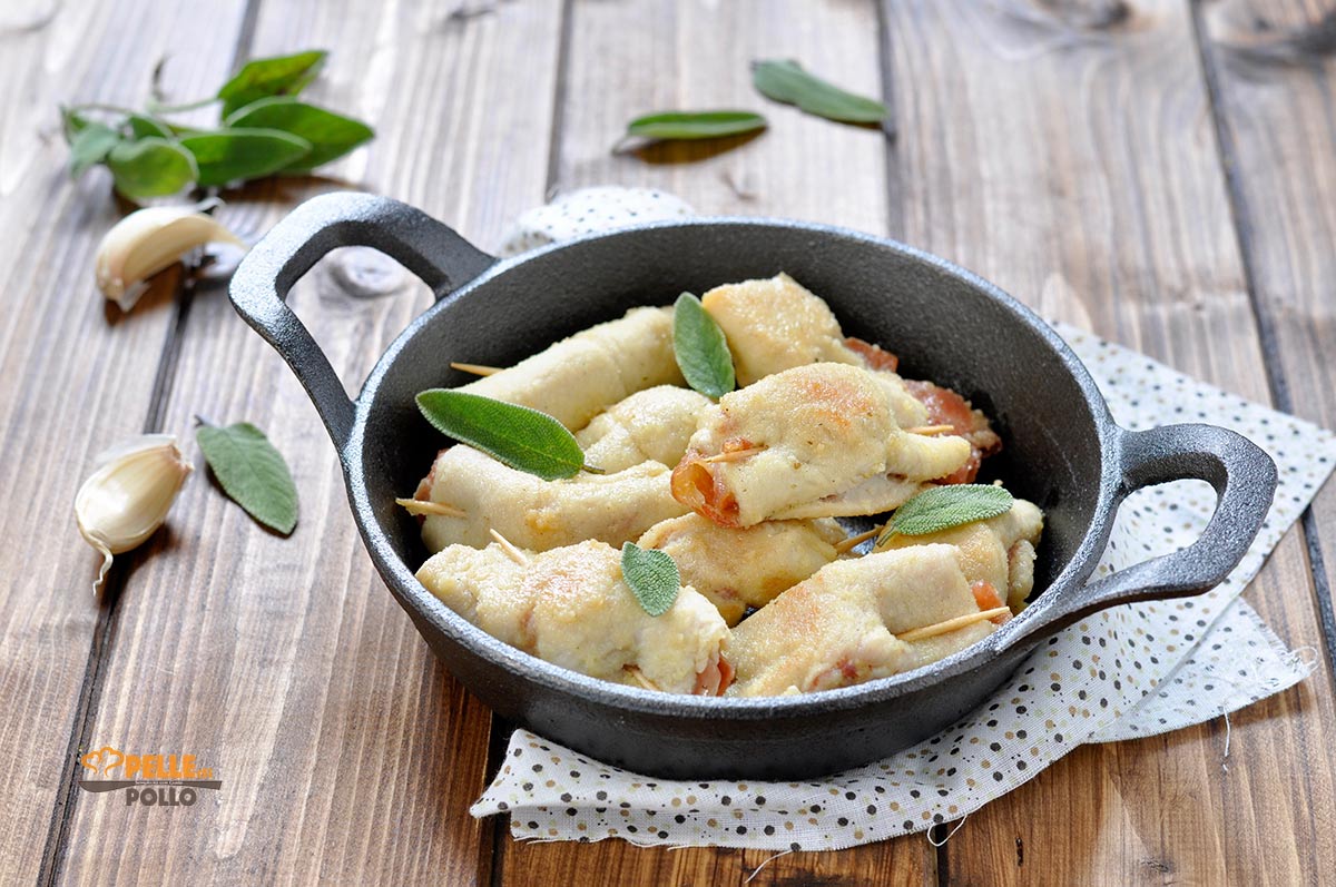 Involtini di tacchino alla salvia e prosciutto