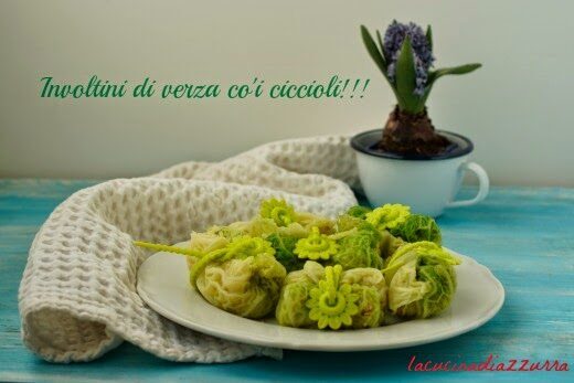 Involtini di verza co’i ciccioli di cinta!!!