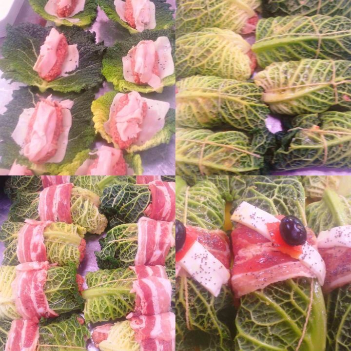 Involtini di verza con fontina e mortadella