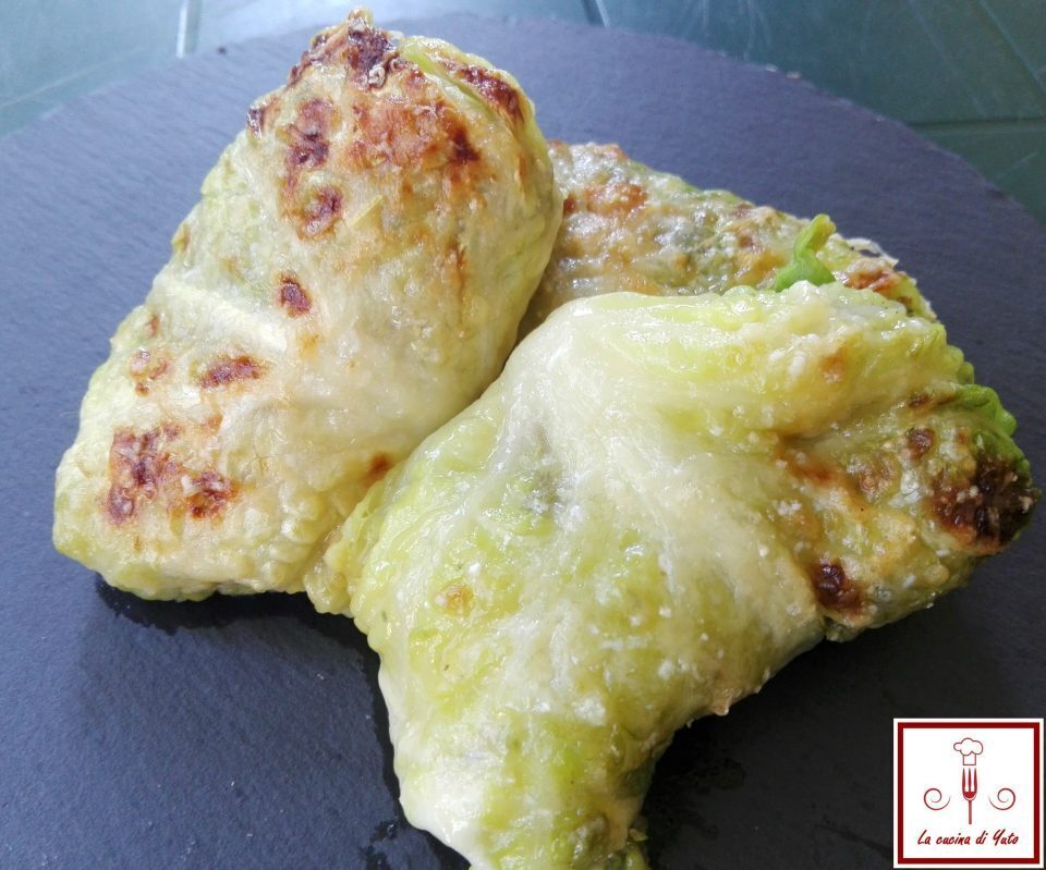 Involtini di verza con funghi e patate