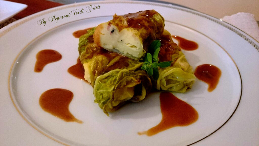 Involtini di verza con patate e speck