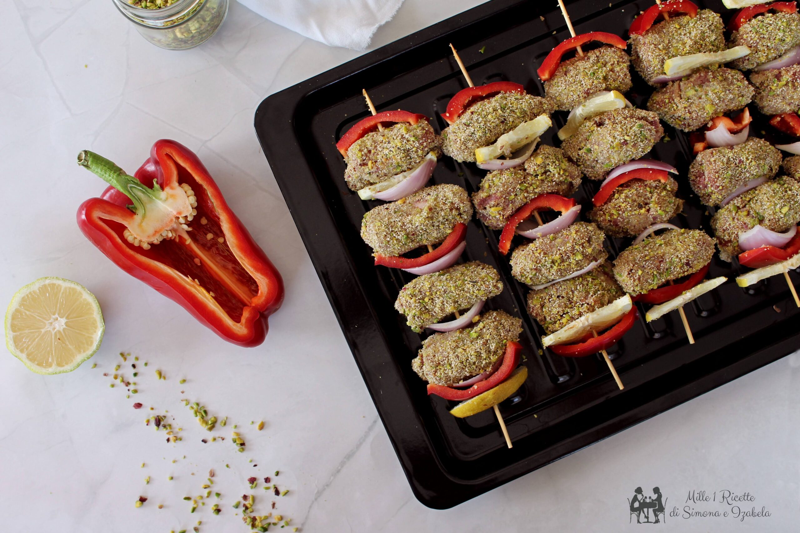 Involtini di vitello pistacchio e mortadella