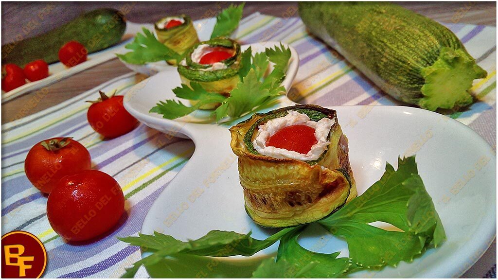 Involtini di zucchina con formaggio e tonno