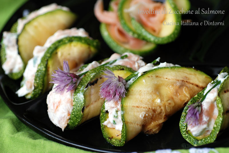 Involtini di zucchine al salmone