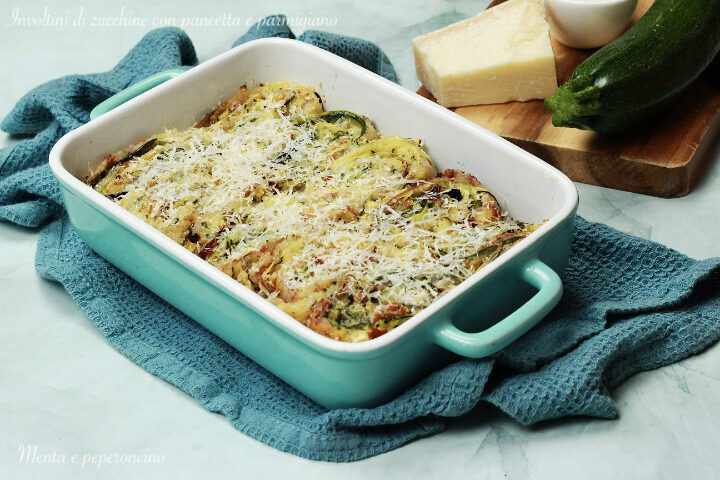 Involtini di zucchine con pancetta e parmigiano