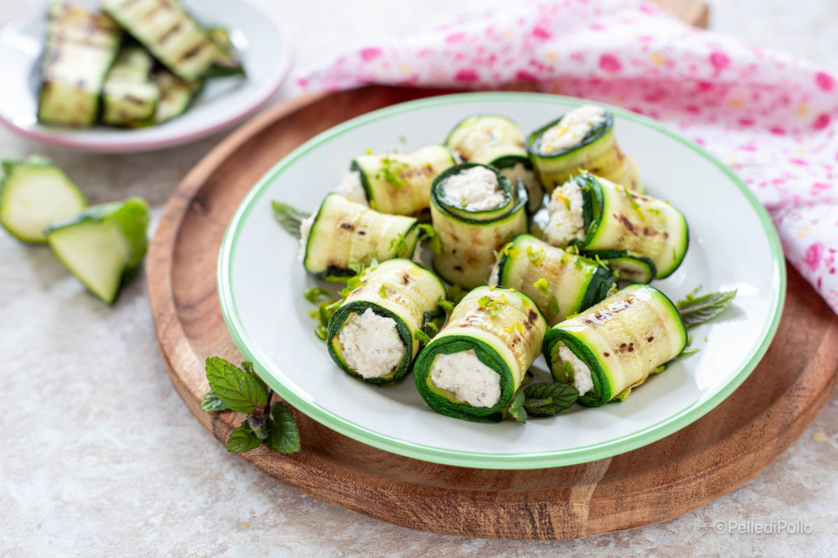 Involtini di zucchine con tonno e philadelphia