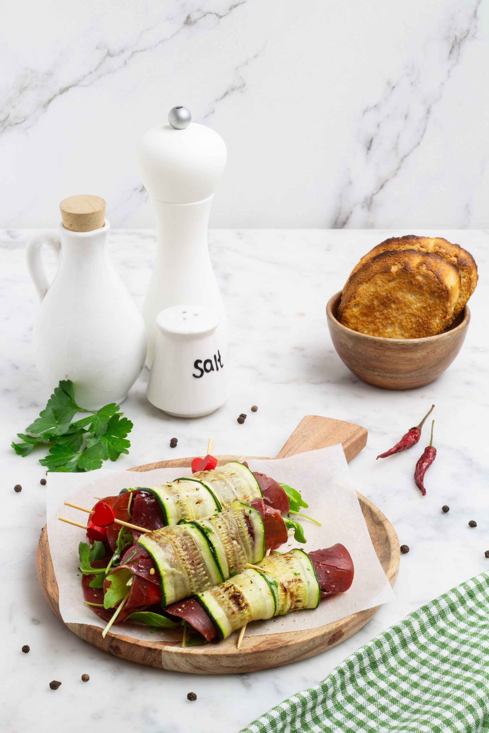 Involtini di zucchine e bresaola