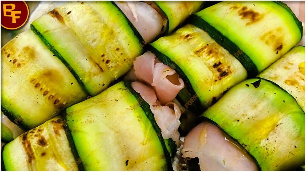 Involtini di zucchine e prosciutto cotto
