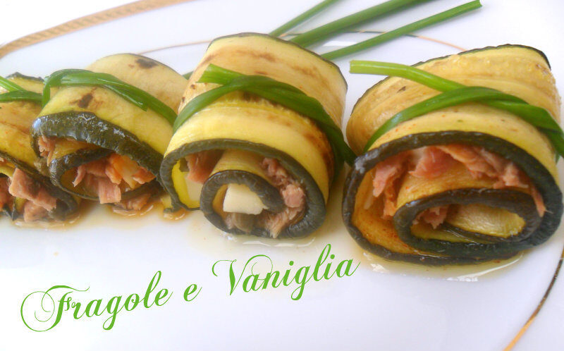 Involtini di zucchine grigliate