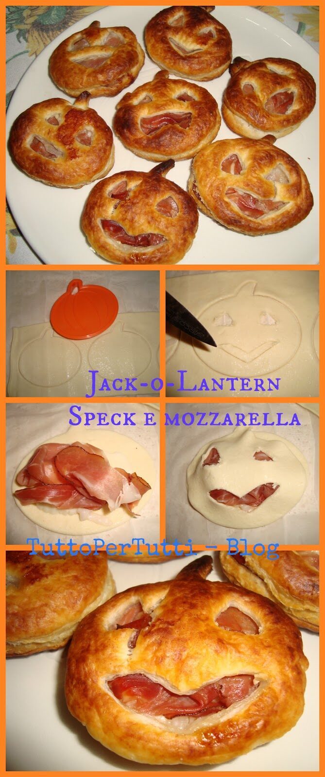 Jack-o-lantern speck e mozzarella – speciale halloween