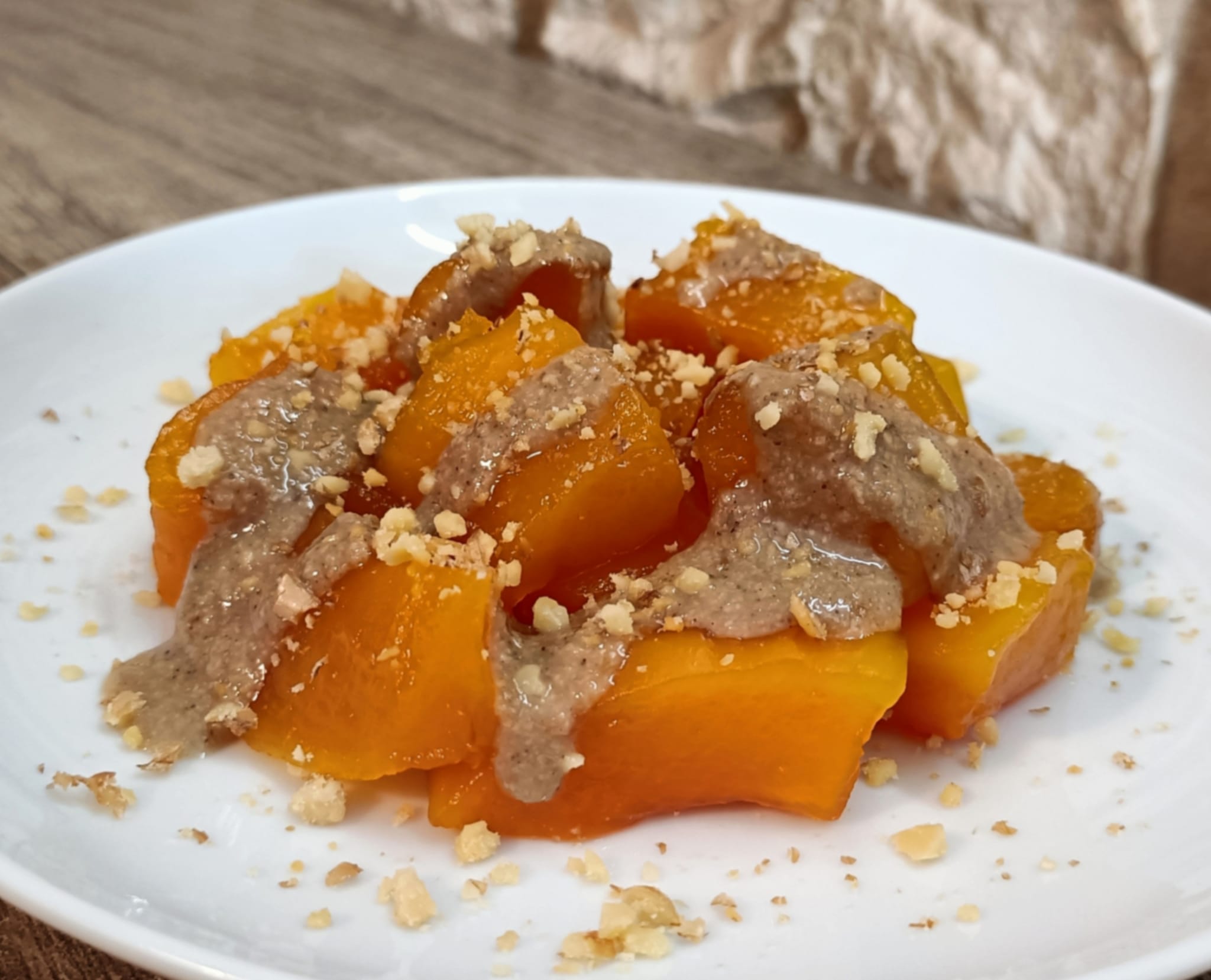 Kabak tatlısı ricetta: dolce alla zucca fatto in casa con salsa tahina (superfood)