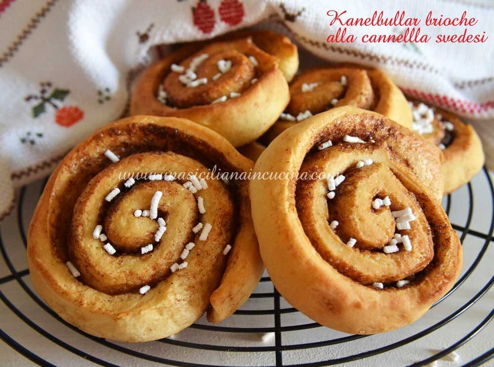 Kanelbullar brioche svedesi alla cannella
