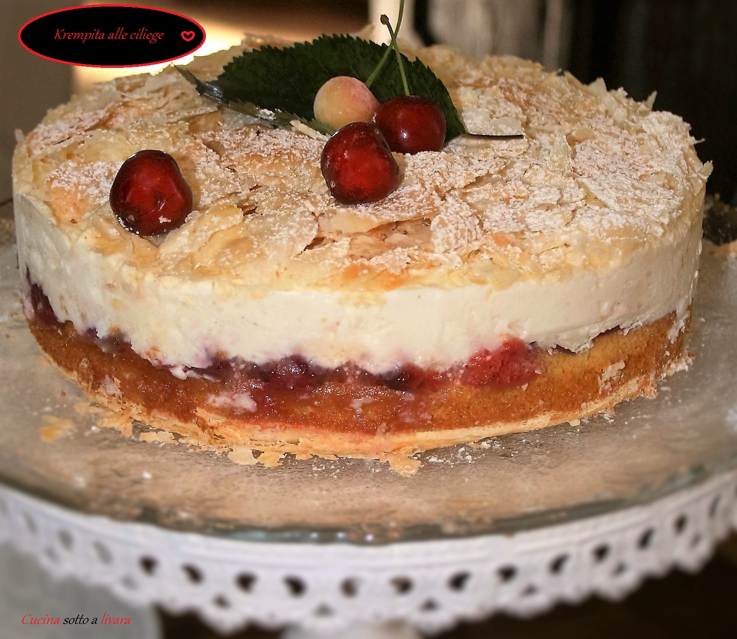 Krempita con ciliege per re-cake