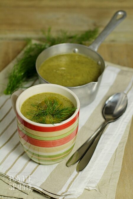La crema verde di finocchi e sedano, per non buttare via niente