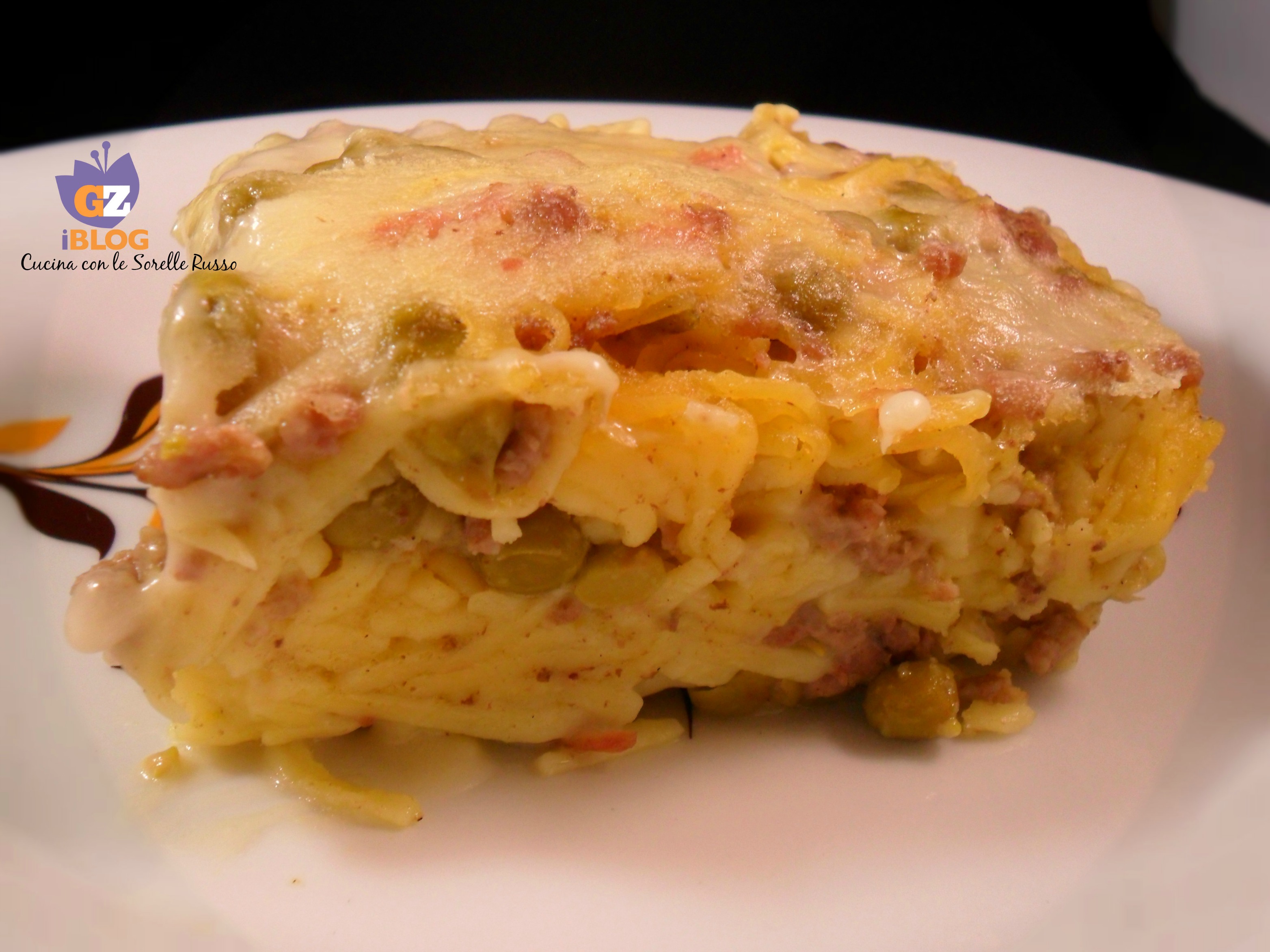 La crostata di tagliolini bianca
