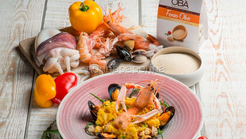 La ricetta del paella di fonio mantecato alla valenciana
