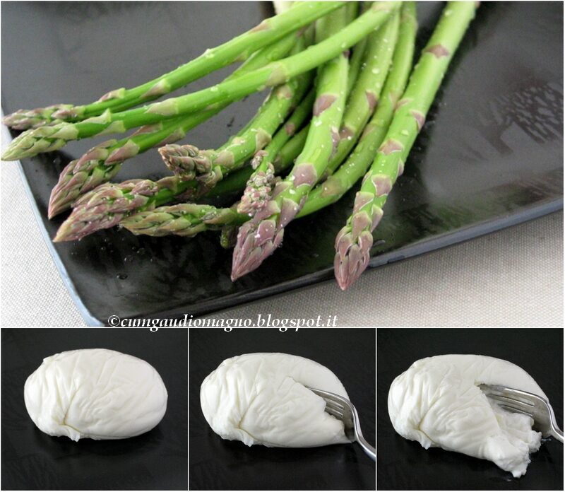 Lasagna con asparagi e burrata