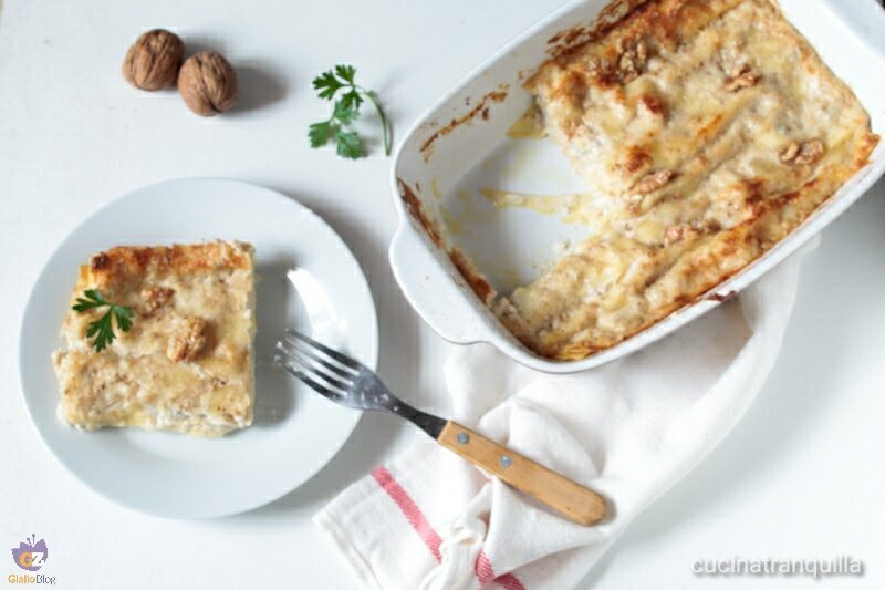 Lasagna con noci e gorgonzola