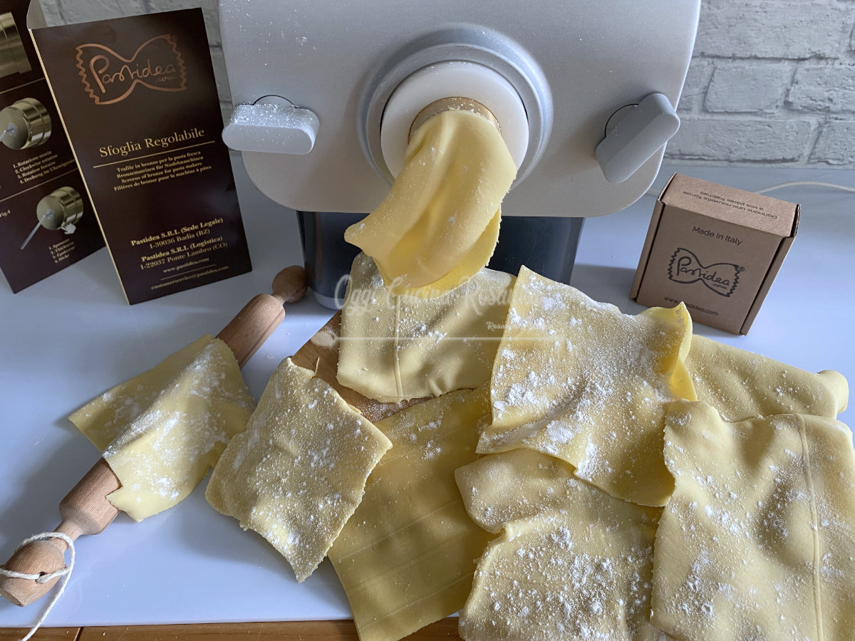 Lasagna con pasta maker -trafila sfoglia regolabile