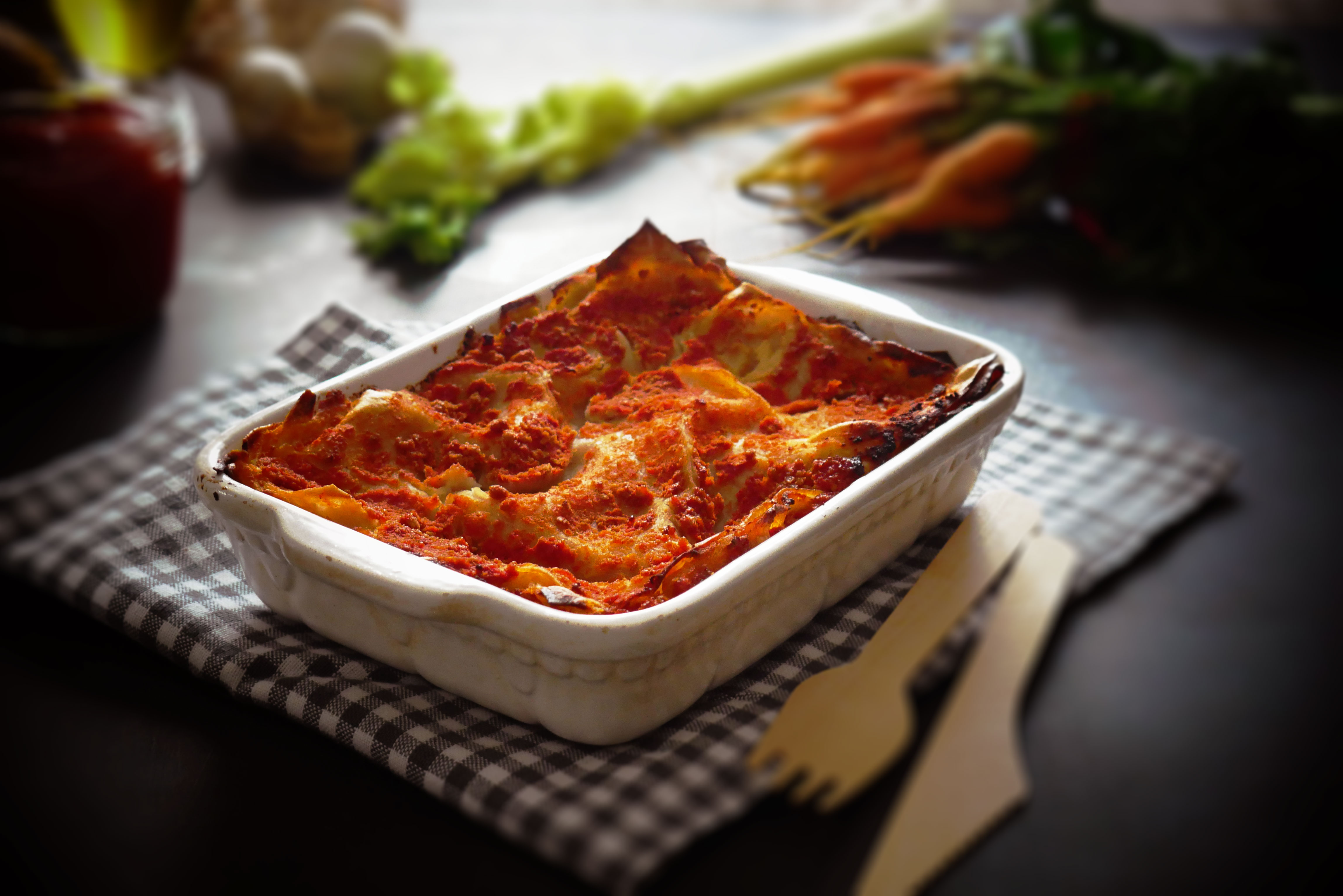 Lasagna del presidente con ragù di tofu!