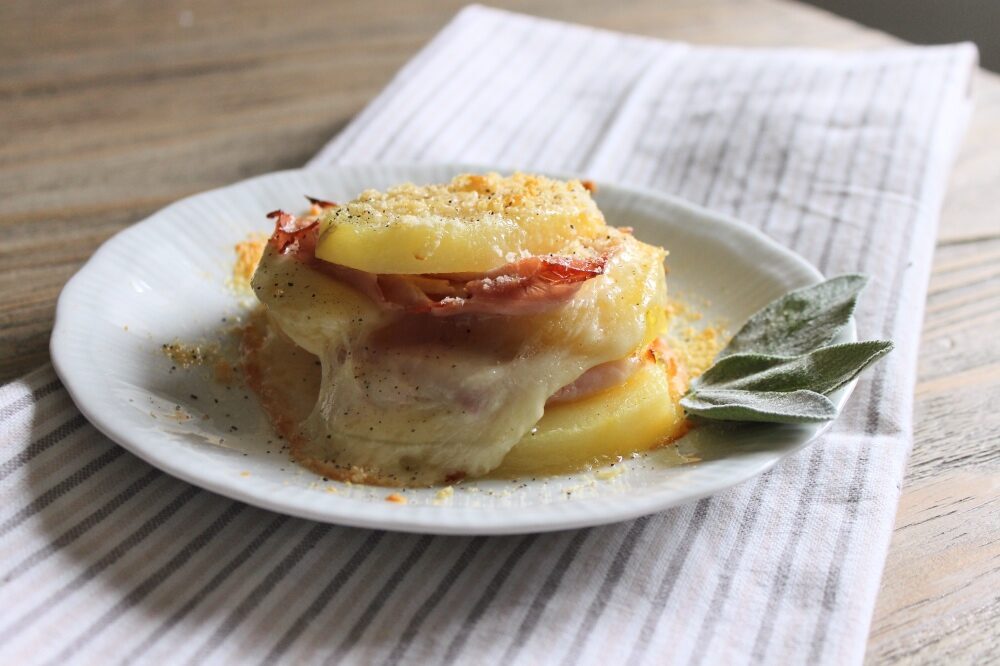 Lasagna di patate cotto e provola
