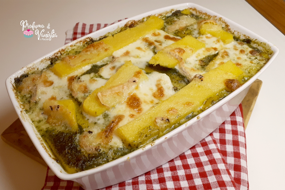 Lasagna di pesto e polenta