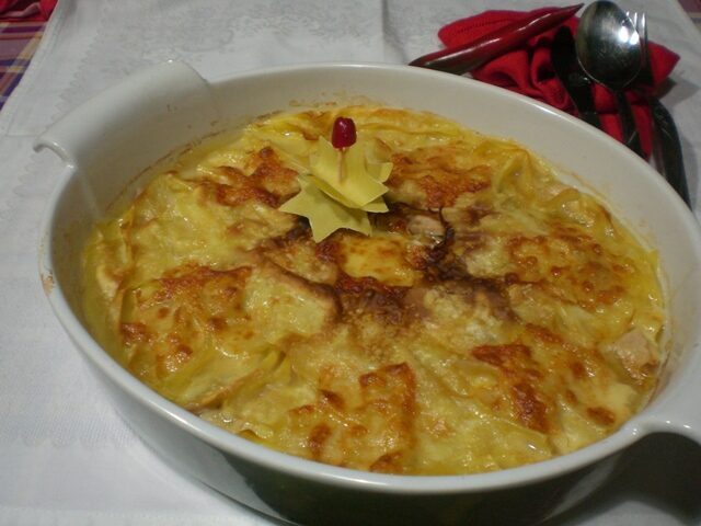 Lasagna in brodo di tacchino