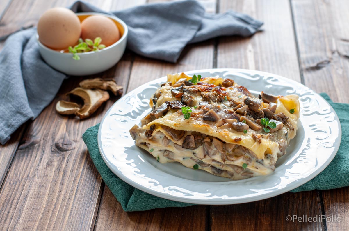 Lasagne ai funghi cremose semplicissime