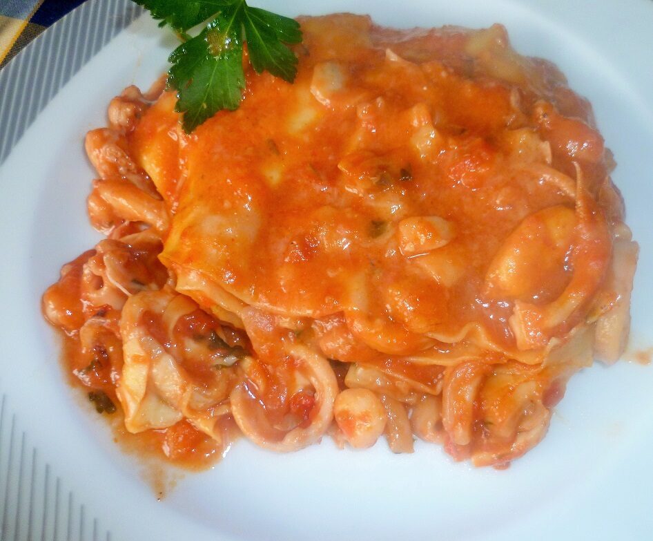 Lasagne al forno ai frutti di mare