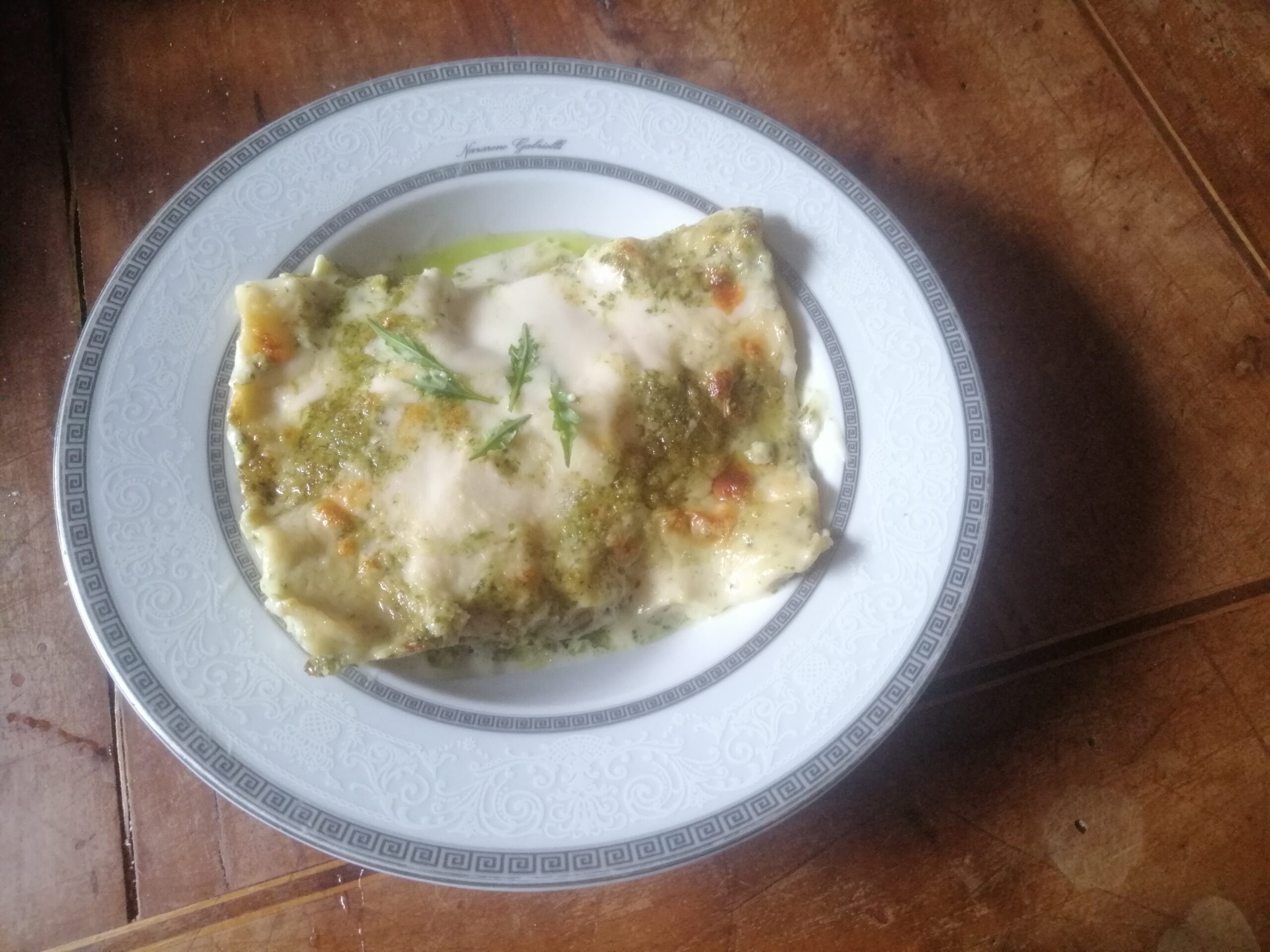 Lasagne al forno al pesto di rucola