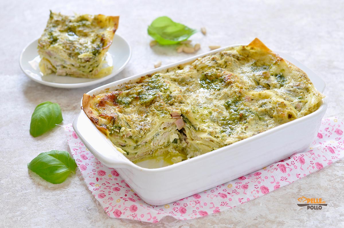 Lasagne al pesto con zucchine e stracchino