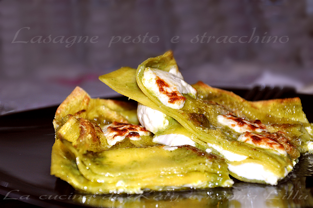 Lasagne al pesto e stracchino | Ricetta ghiotta